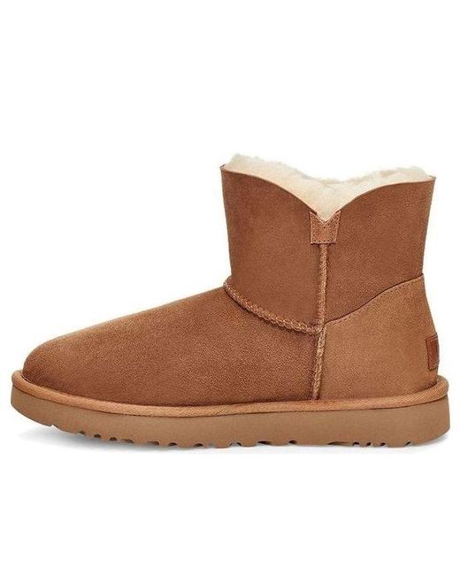 Ugg Brown (Wmns) Bailey Zip Mini Retro Fleece Lined