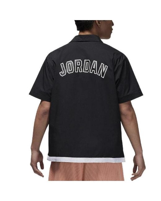 Nike Black Logo Embroidered Casual Short Sleeve Shirt for men