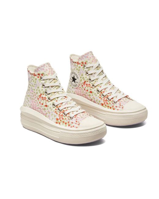 Converse Natural (Wmns) Chuck Taylor All Star Move Platform High 'Floral'