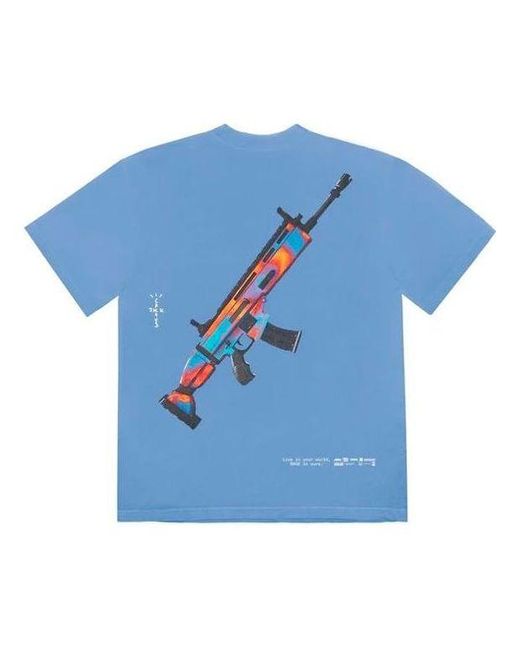 Travis Scott Blue The Scotts Astro Goosebumps T-shirt for men