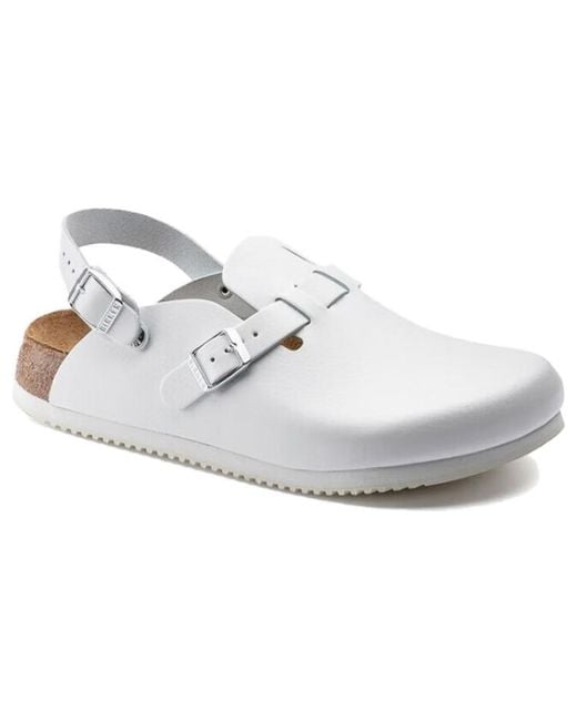 Birkenstock White Kay Sl Natural Leather Narrow Fit Sandals for men