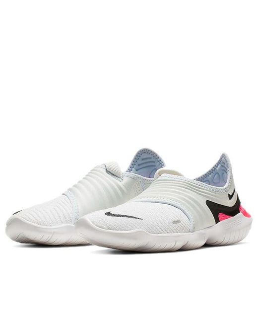 Nike White (Wmns) Free Rn Flyknit 3.0 'Half'