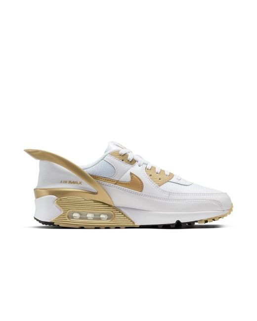 Nike White Air Max 90 Flyease 'Metallic' for men