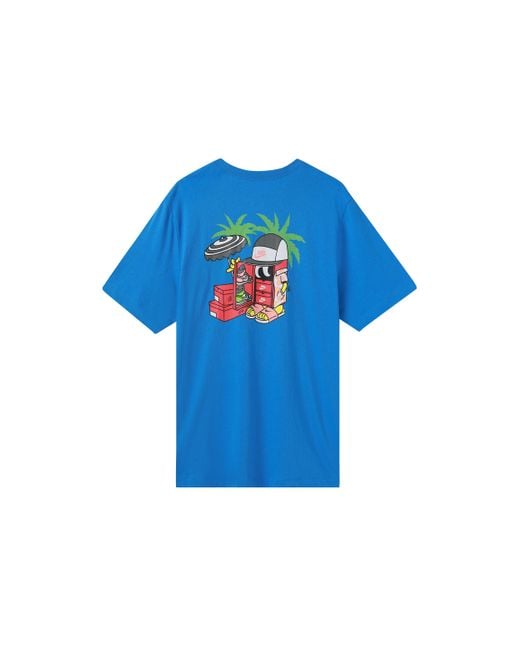 Nike Blue Sportswear Shoe Printing Sports Round Neck Short Sleeve for men