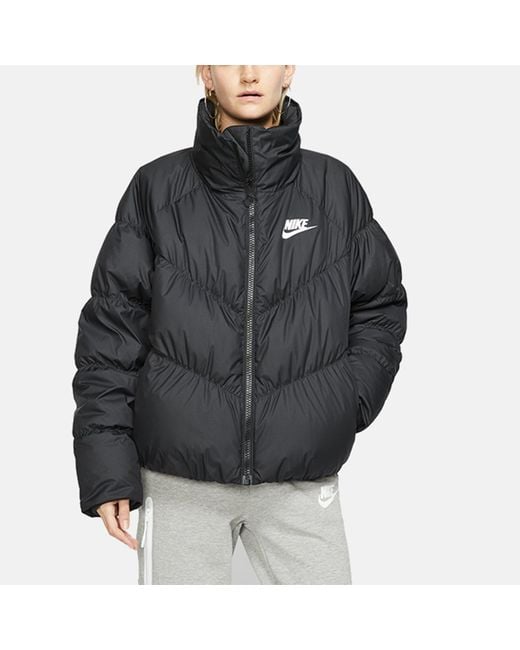 Nike Black (Wmns) Sportswear Windpuffer Therma-Fit Loose Puffer Jacket