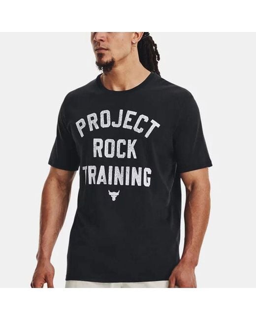 Under Armour Black Project Rock Training T-Shirt for men