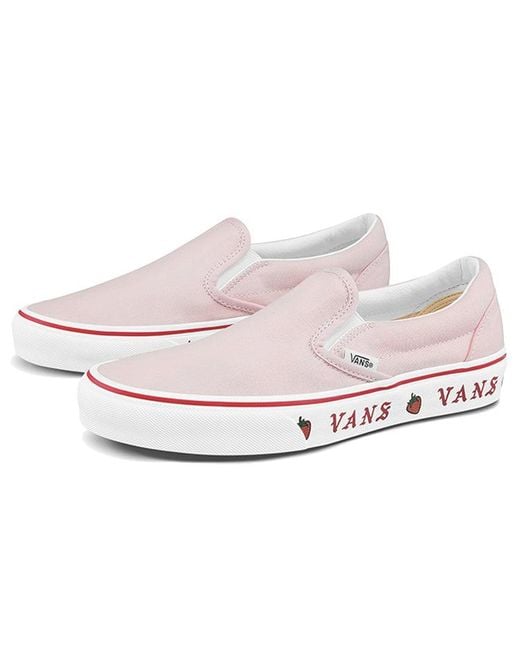 Vans White Classic Slip-On 'Sidewall Print for men