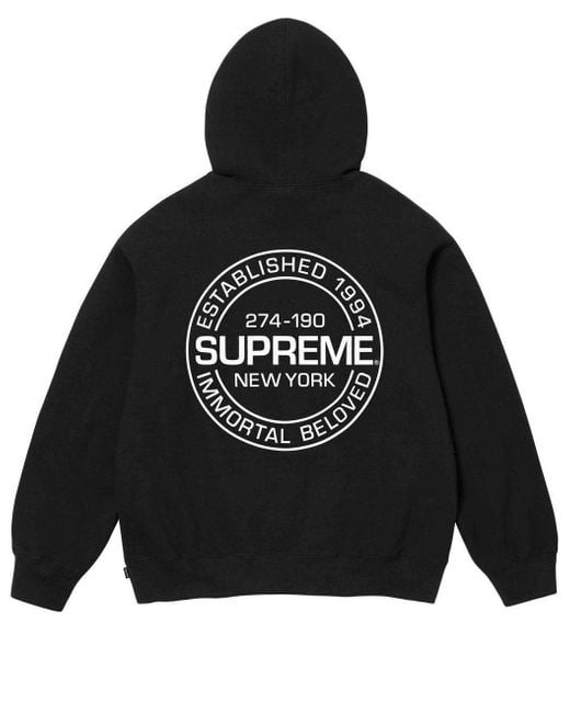 Supreme Black Immortal Hooded Sweatshirt for men