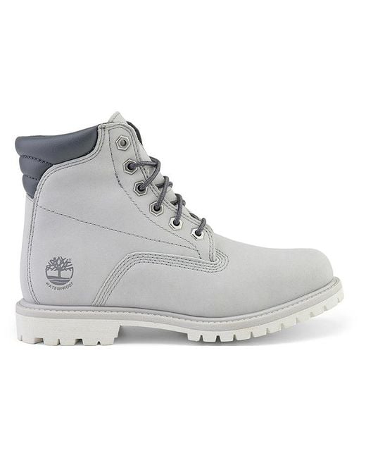 Timberland Gray (Wmns) Waterville Inch Wide Fit Waterproof Boots 'Light'