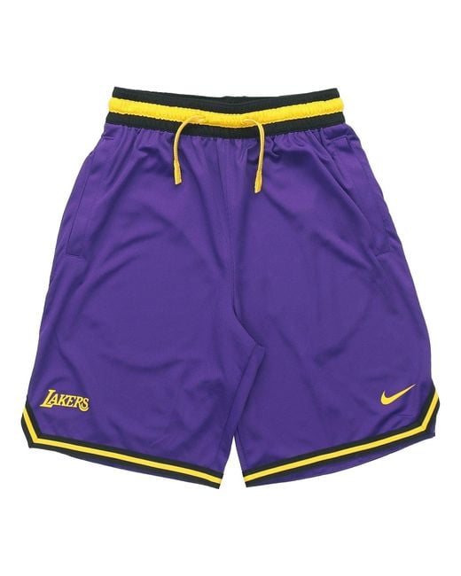Nike Purple Nba Statement Dna Los Angeles Lakers Basketball Training Sports Shorts for men