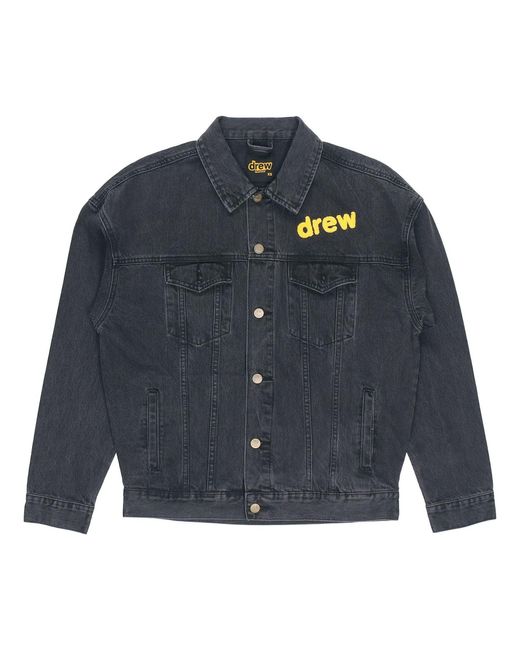 Drew House Blue Chenille Mascot Patch Trucker Jacket for men
