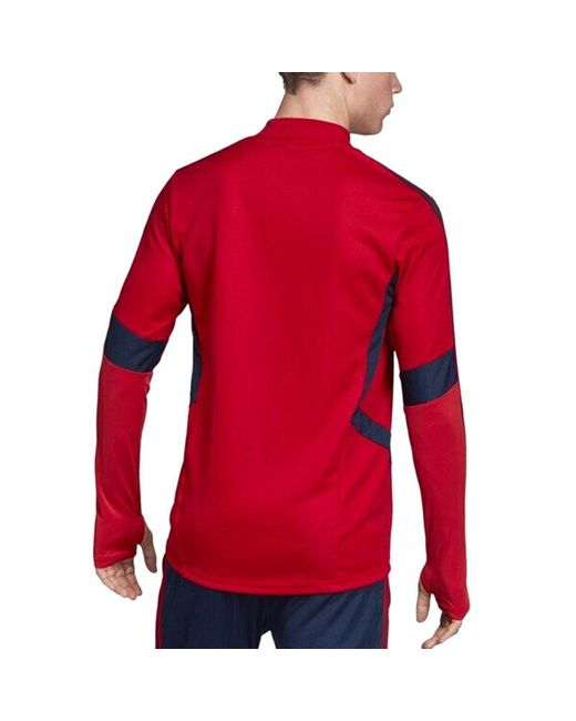 Adidas Red Afc Tr Top Arsenal Soccer/Football Training Sports Round Neck Pullover for men