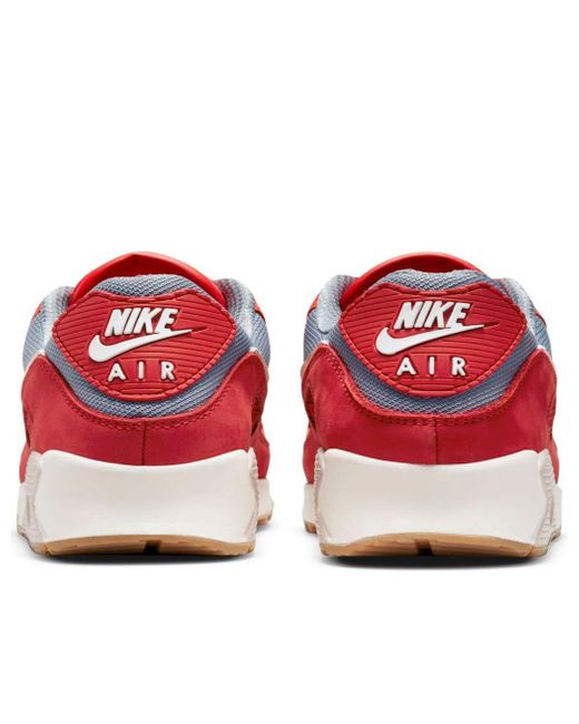 Nike Red Air Max 90 Premium 'Gym' for men