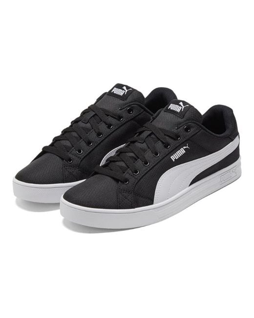 PUMA Black Smash Vulc Retro Casual Skateboarding Shoes for men