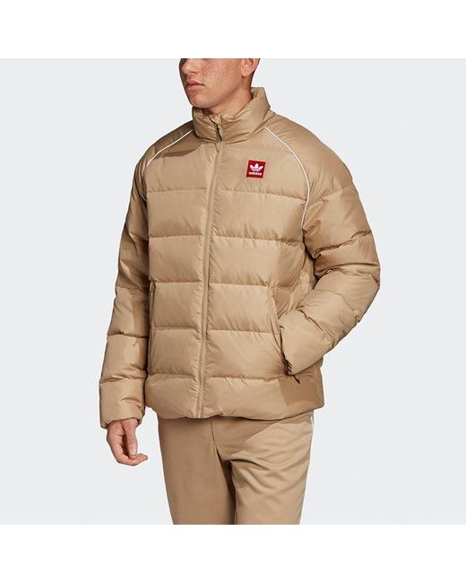 Adidas Natural Originals Adicol Jacket 1 Stay Warm Solid Color Raglan Sleeve Stand Collar Down Jacket for men