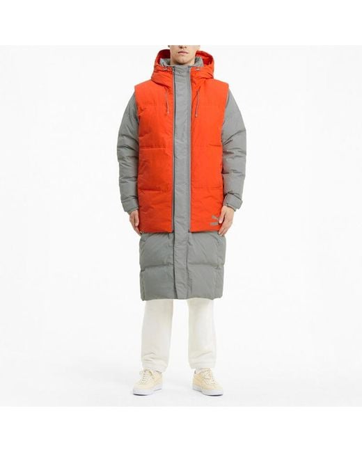 PUMA Orange Layer Down Jacket for men