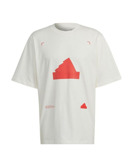 Adidas White Oversized T Shirt for men