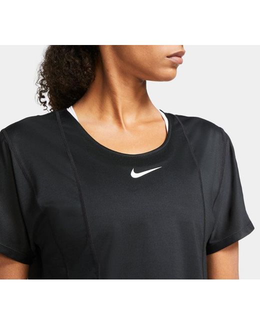 Nike Black (Wmns) Icon Clash City Sleek Sports Running Tops Short Sleeve