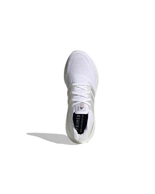 Adidas White Ultra Boost 21 Iridescent' for men