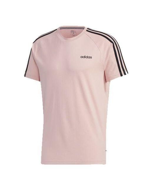 adidas Neo M Esntl 3s Tee Sports Short Sleeve Pink for Men | Lyst
