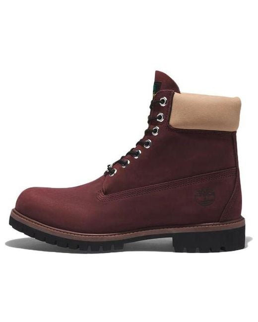 Timberland Brown 6 Inch Premium Waterproof Boots Nubuck' for men