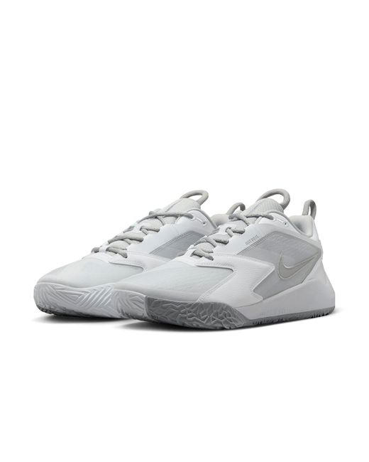 Nike White Hyperace 3 Volleyball Shoes for men