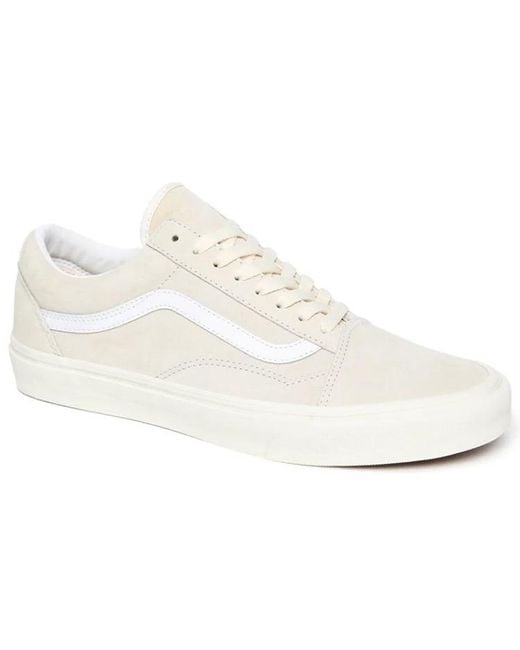 Vans White Old Skool 'Pig Suede for men