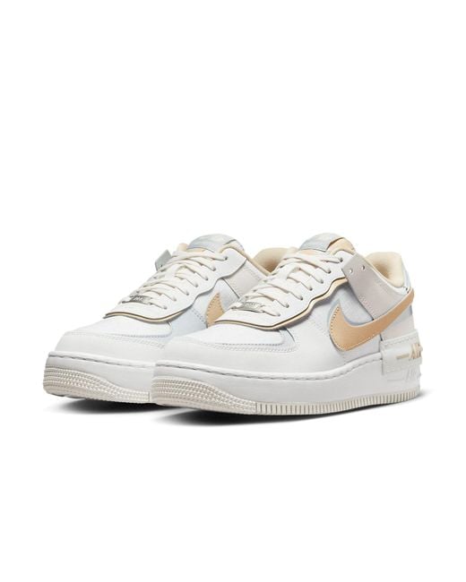 Nike White (Wmns) Air Force 1 Low Shadow 'Tan'