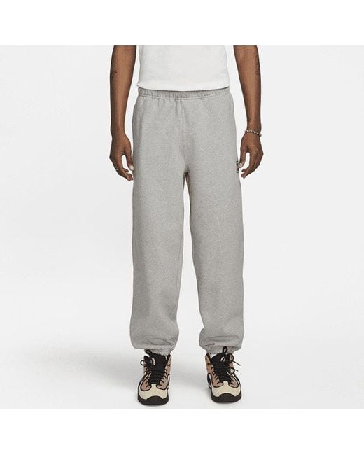 Nike Gray X Stussy Sweatpants 'Dark Heather' for men