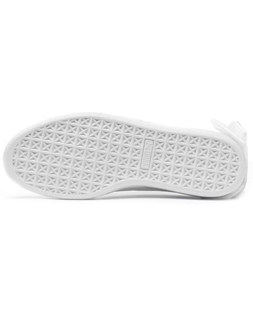PUMA White (Wmns) Basket Bow Triple Leather