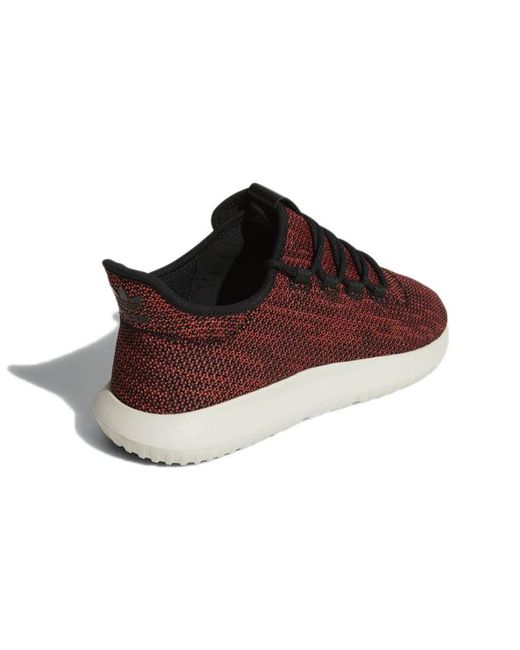 Adidas Brown Tubular Shadow 'Trace Scarlet' for men