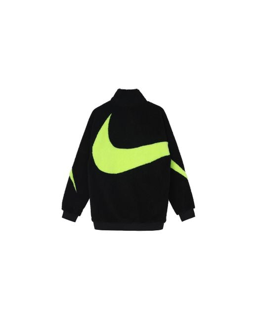Nike Green Big Swoosh Reversible Boa Jacket (Asia Sizing) Neon' for men