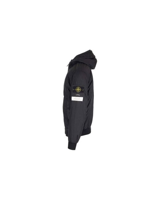 Stone Island Black Garment Dyed Crinkle Reps Ny Jacket for men