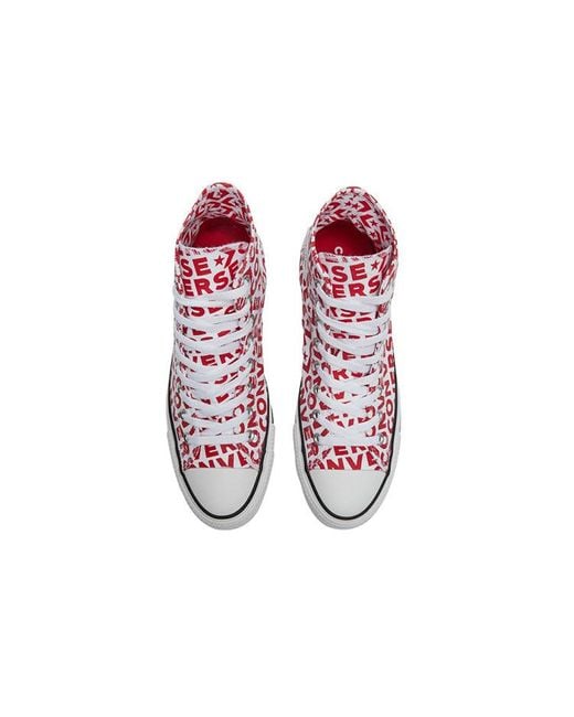 Converse Red Chuck Taylor All Star High 'Wordmark' for men