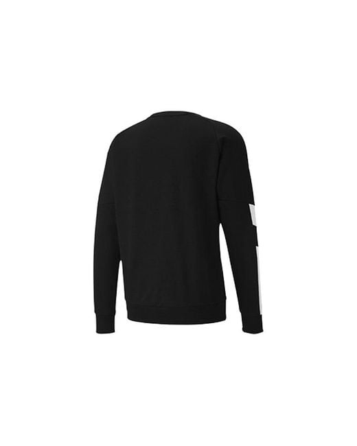 PUMA Black Modern Sports Crew Round Neck Pullover for men