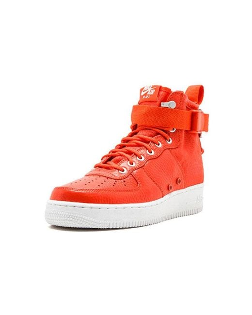 Nike Red Sf Air Force 1 Mid 'Team' for men
