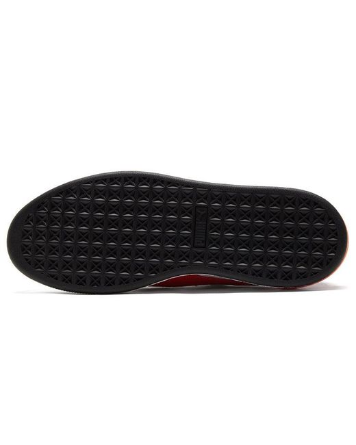 PUMA White Suede Bloc Cherry Tomato' for men