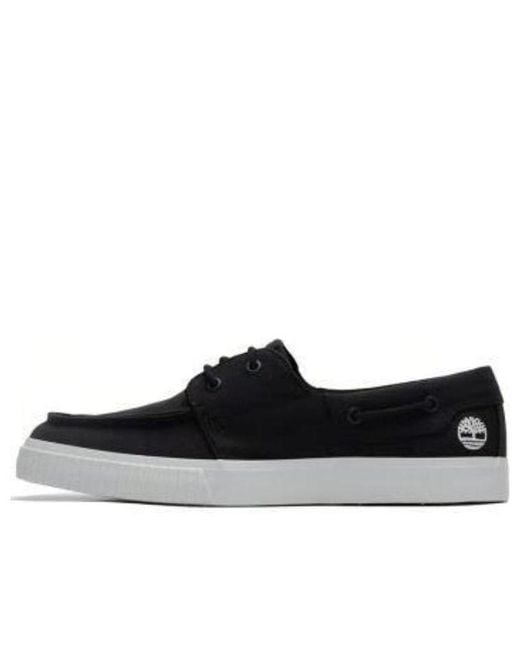 Timberland Black Low Lace Up Sneakers Canvas' for men