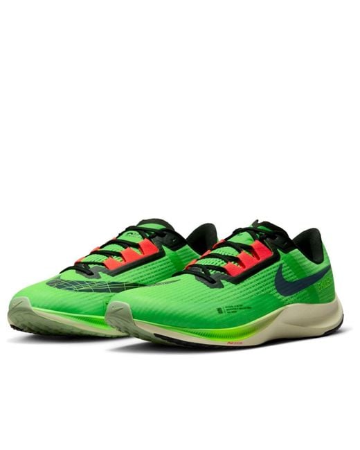 Nike Green Air Zoom Rival Fly 3 Road Racing Shoes for men
