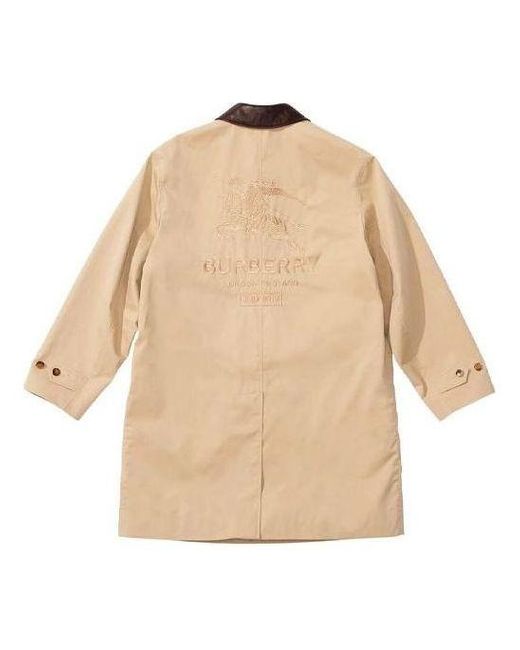 Supreme Natural X Burberry Leather Collar Trench for men