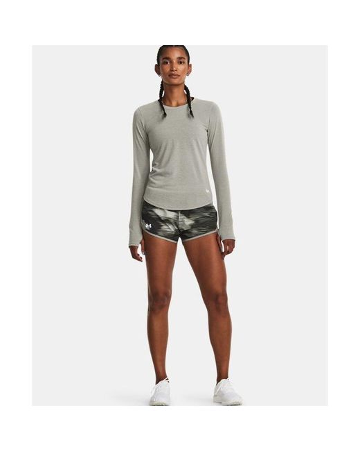 Under Armour Gray (Wmns) Fly-By 2.0 Printed Shorts