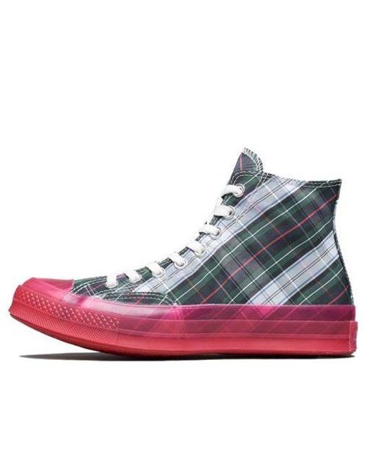 Converse Blue Chuck Taylor All-Star 70S Hi Plaid Translucent Midsole for men