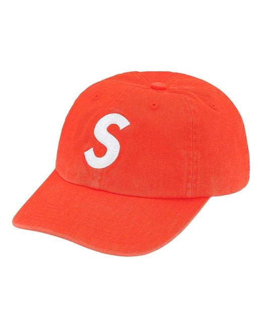 Supreme Red Pigment Print S Logo 6-Panel for men