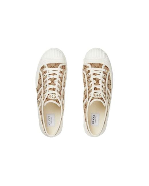 Gucci Natural Gg Canvas Trainer Ebony' for men