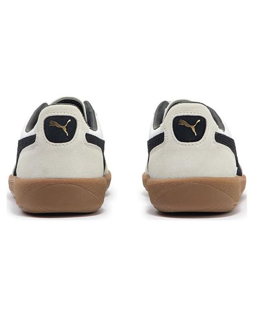 PUMA White Palermo Leather Vapor Gum' for men