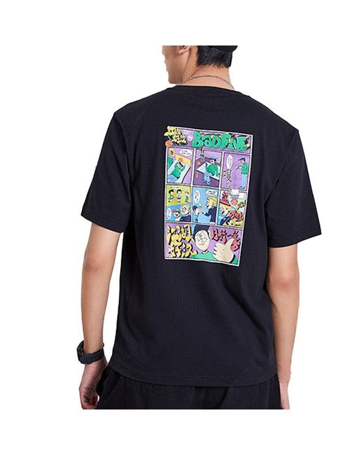 Li-ning Black Badfive Basketball Series Element Printing Tee for men