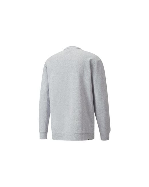 PUMA Gray Full Sleeve Solid Sweater for men