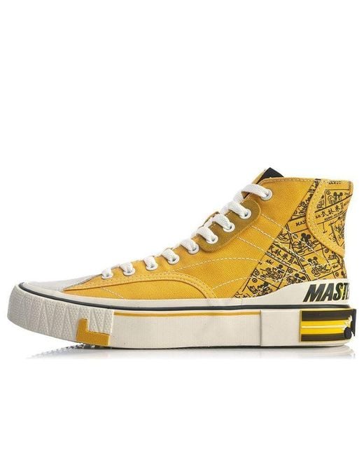 Li-ning Yellow Superwave Canvas Hi for men