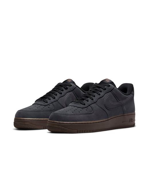 Nike Black Air Force 1 Winter Premium 'Off Noir Dark Chocolate' for men