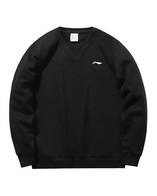Li-ning Black Essential Logo Sweatshirt for men